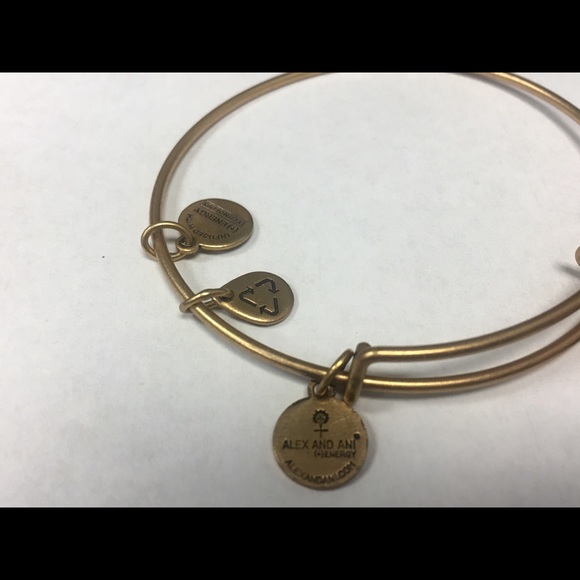 Alex and Ani gold bangle. Evil Eye -retired. - Picture 2 of 3